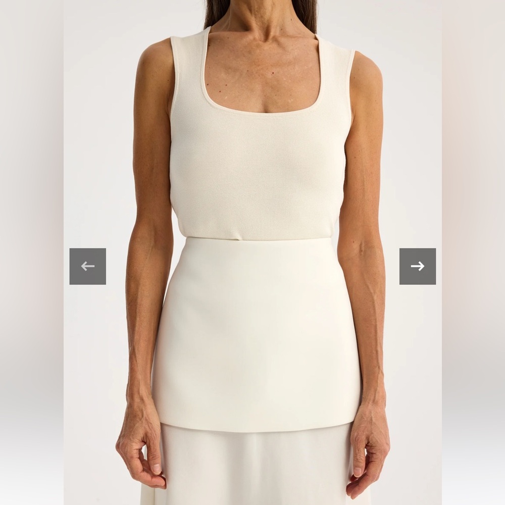 NWT- Rohe Bustier-Shaped Knitted Tanktop | Off White, size 36